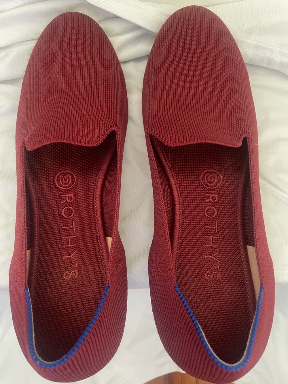 Rothy's Women's Wine Colored Knit Slip-On Loafer